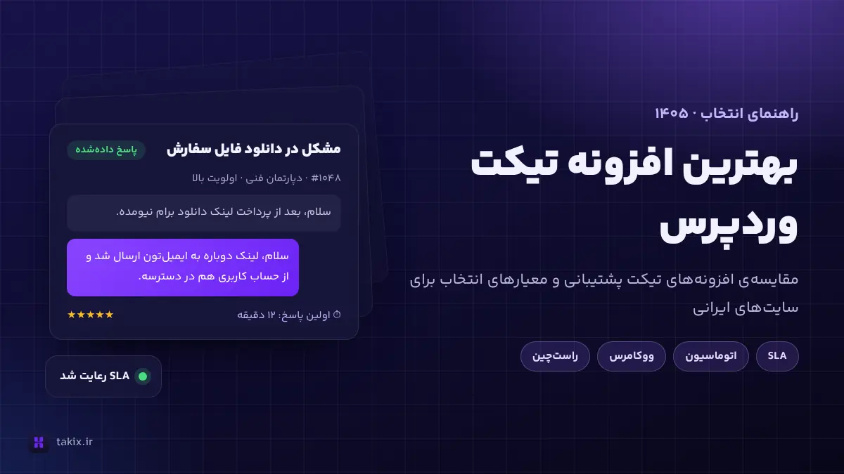 بهترین افزونه تیکت وردپرس؛ مقایسه‌ی کامل و راهنمای انتخاب در ۱۴۰۵
